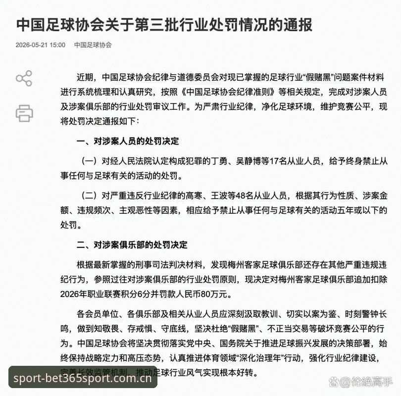 中国足协第三批禁足名单全面解析：65人涉案背后的足球腐败深度调查